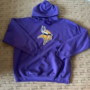 Minnesota Vikings purple sweatshirt hoodie with patch